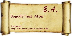 Bogdányi Atos névjegykártya